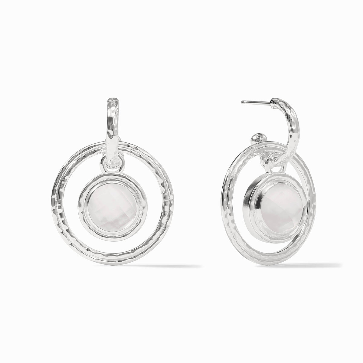 Astor 6-in-1 Charm Earring Silver - Iridescent Clear Crystal-