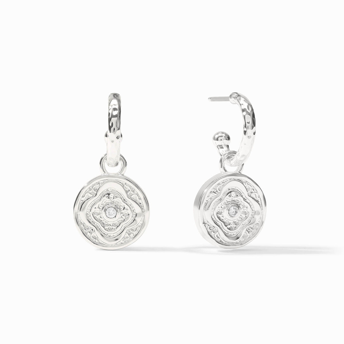 Astor 6-in-1 Charm Earring Silver - Iridescent Clear Crystal-