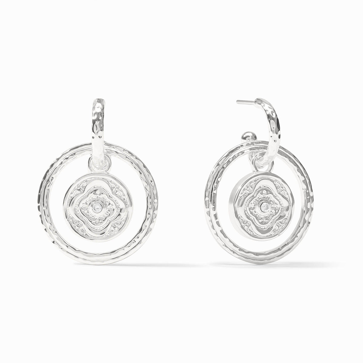 Astor 6-in-1 Charm Earring Silver - Iridescent Clear Crystal-