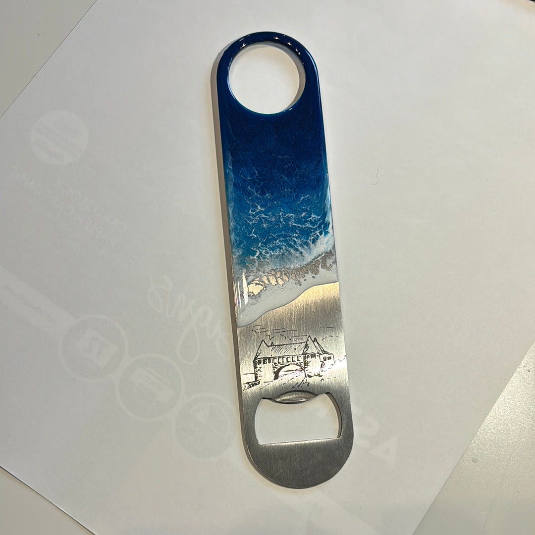 The Towers Magnetic Bottle Opener with Ocean Waves