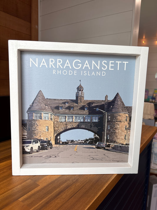 Narragansett Towers Wall Art / Serving Tray 12x12