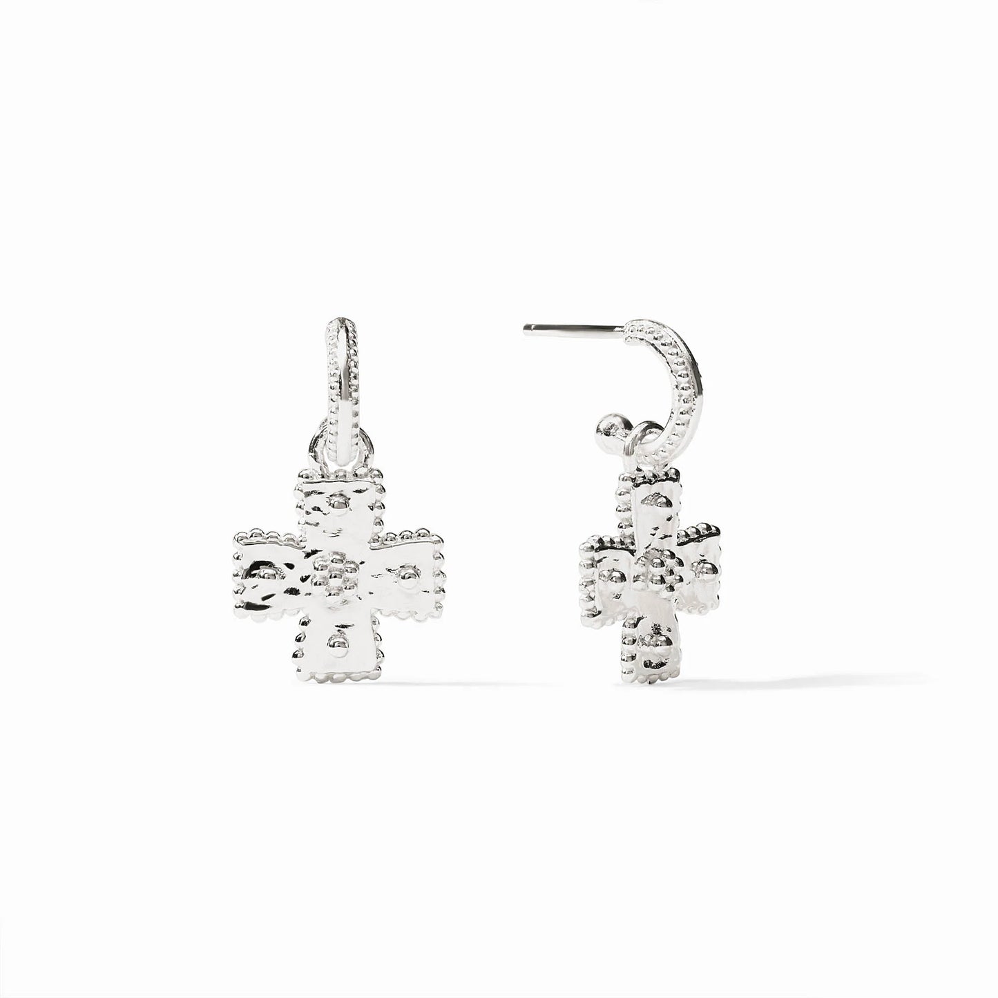 Malta Canterbury Hoop & Charm Earring Silver