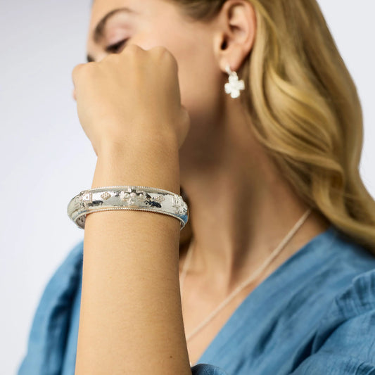 Canterbury Hinge Bangle - Silver
