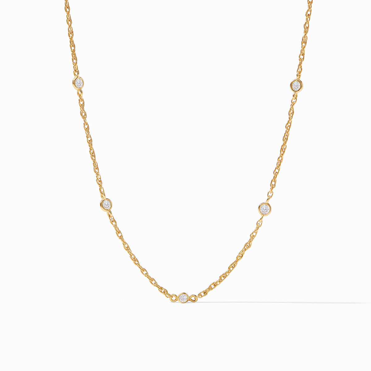 Celeste Delicate Station Necklace Gold