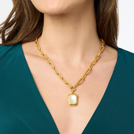 Cheval Paperclip Statement Necklace Iridescent London Blue