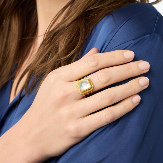 Cheval Statement Ring Obsidian Black