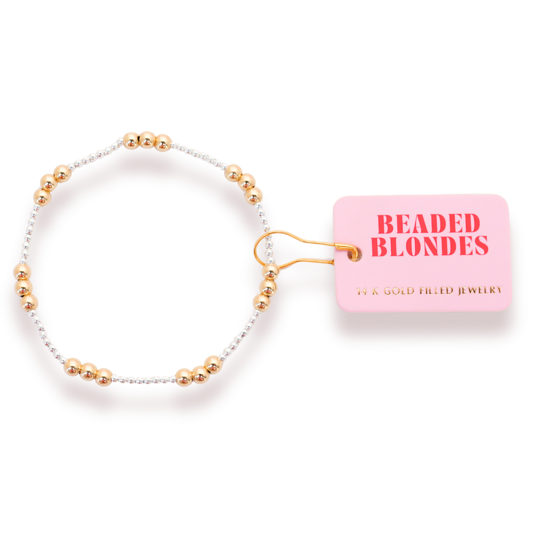 ILY (i love you) Silver with Gold Bracelet