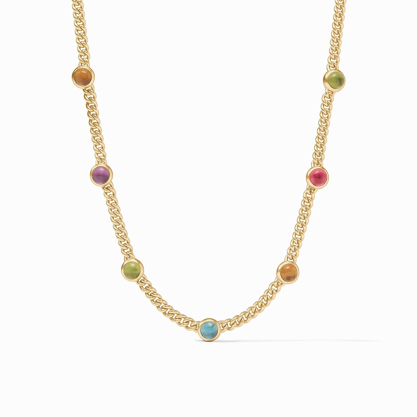 Dolce Delicate Station Iridescent Multi-Stone Necklace