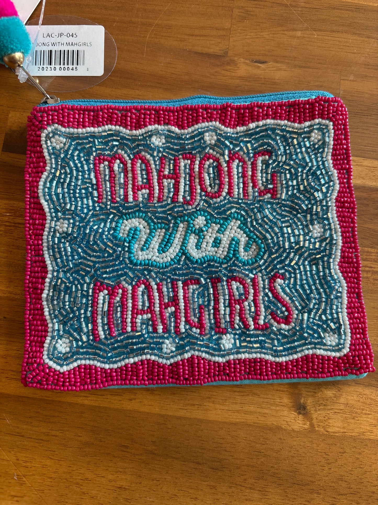 Mahjong with Mahgirls Beaded Coin Pouch