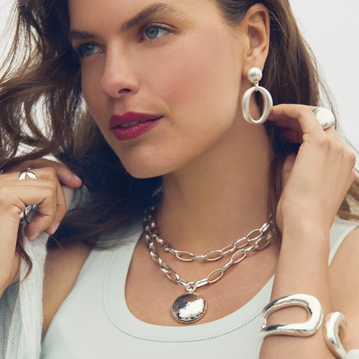 Solara Silver Necklace