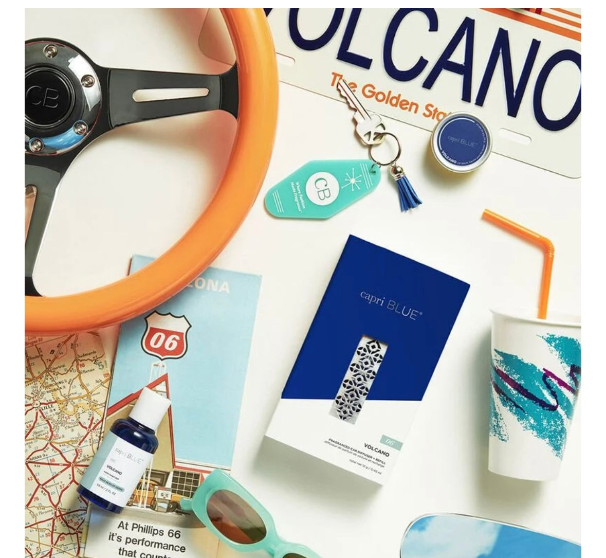 Capri Blue Volcano Car Diffuser + Refill