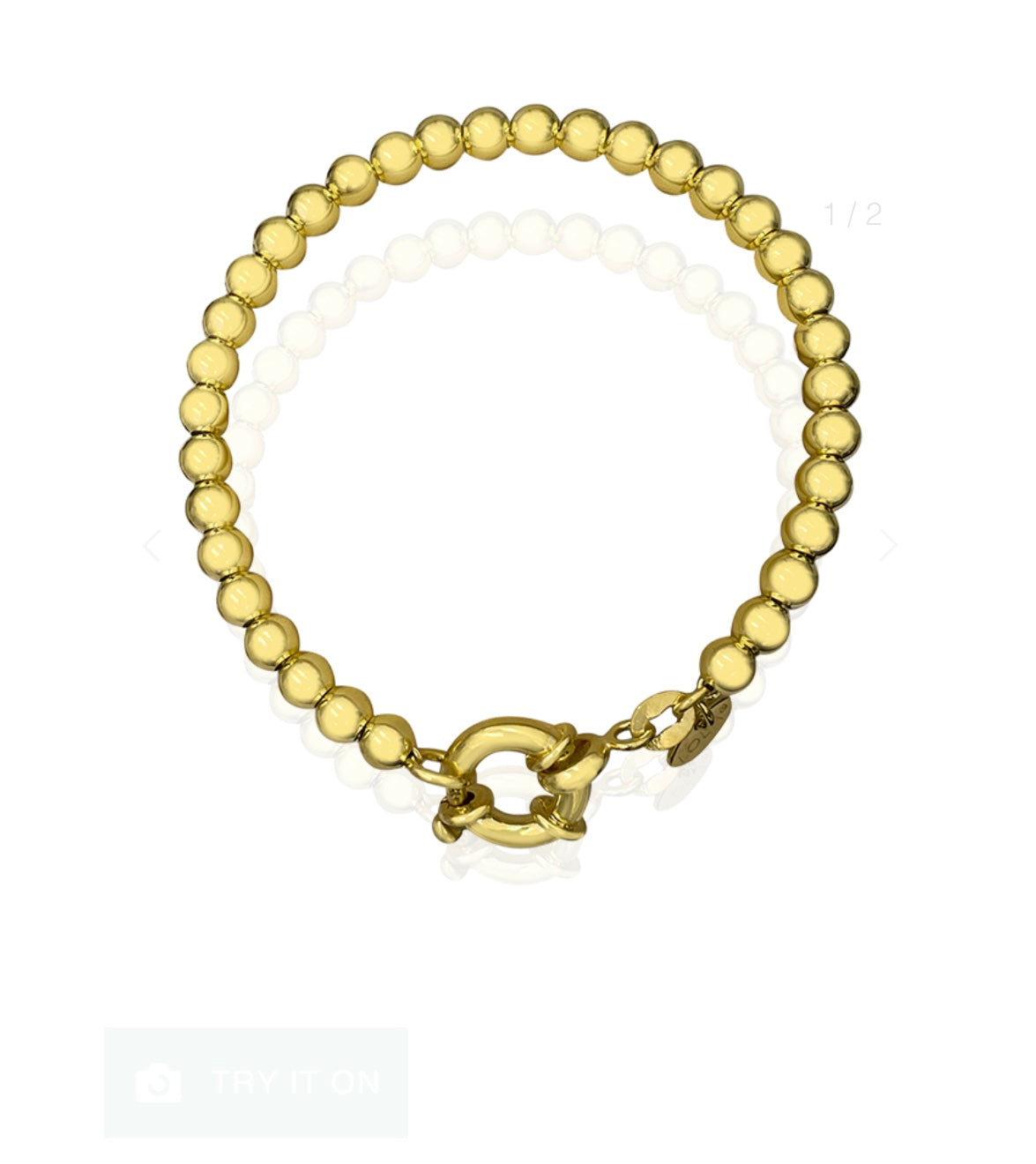 Ball Bracelet Gold 5.0mm
