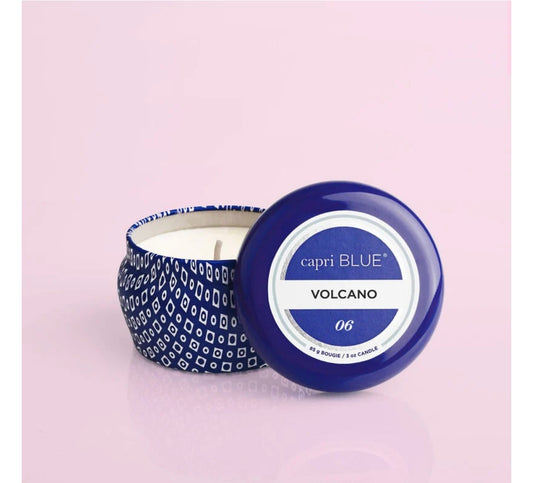 Capri Blue Volcano Volcano Signature Blue Mini Tin Soy Candle, 3oz