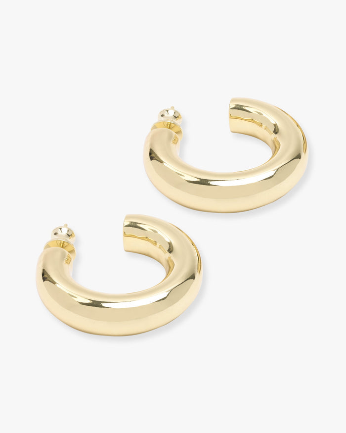 "She's So Smooth" Tube Hoops Gold