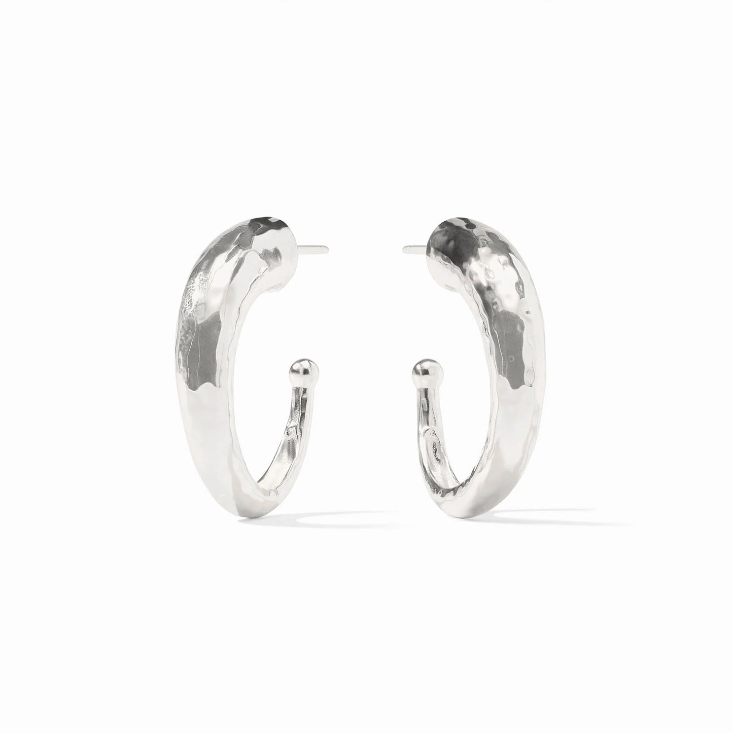 Hammered Hoop Silver - Medium