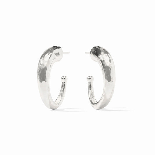 Hammered Hoop Silver - Medium