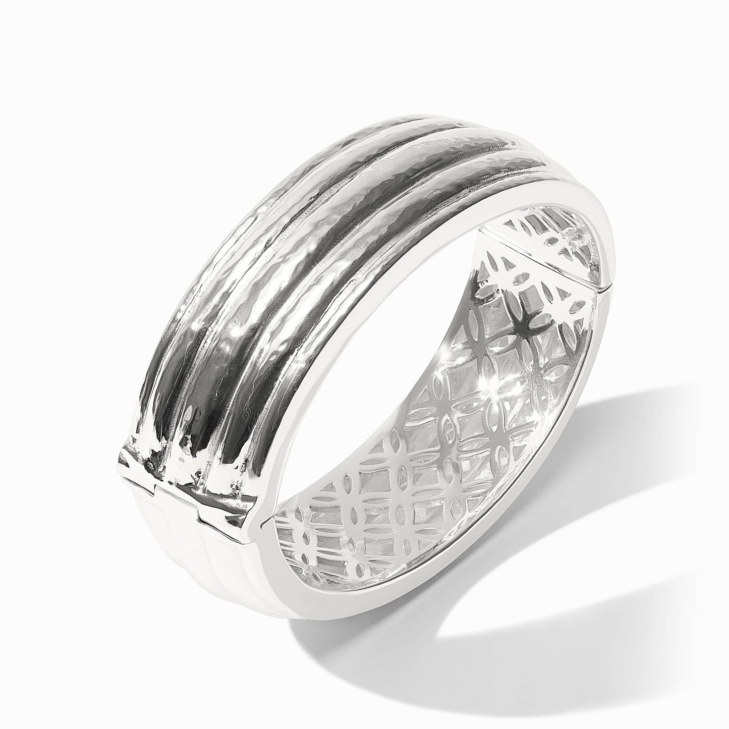 Havana Statement Hinge Bangle Silver