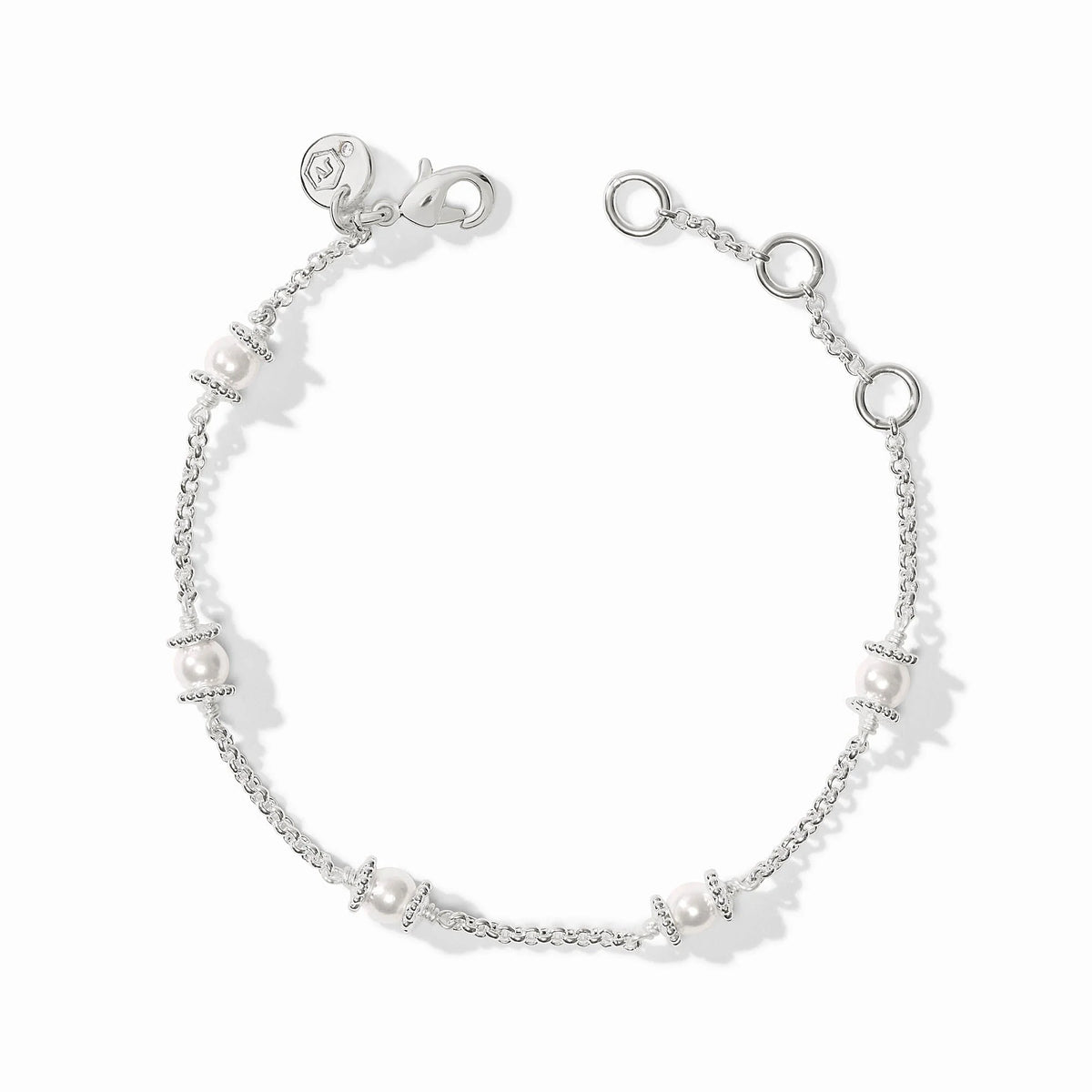 Hydra Delicate Bracelet Pearl - Silver