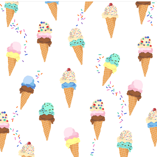 Ice Cream Zippered Romper