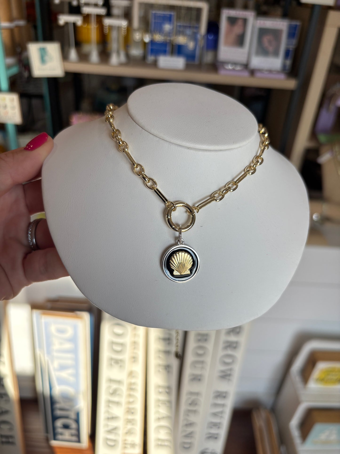 Lariat Necklace - Charm Bar - Gold or Silver