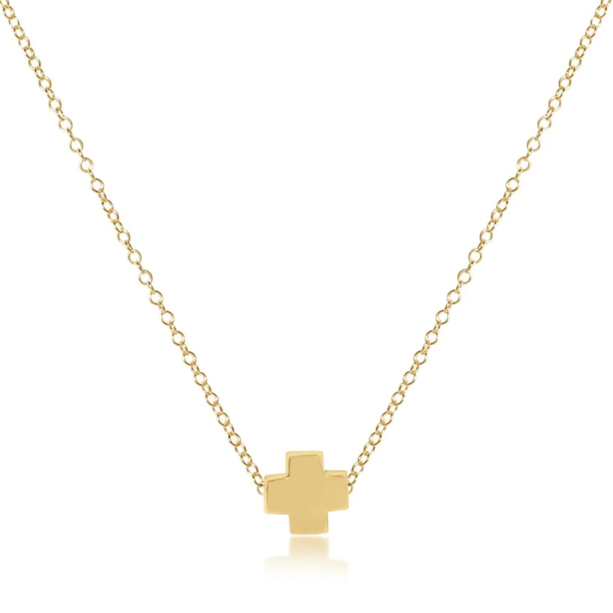 16" Necklace Gold - Signature Cross Gold