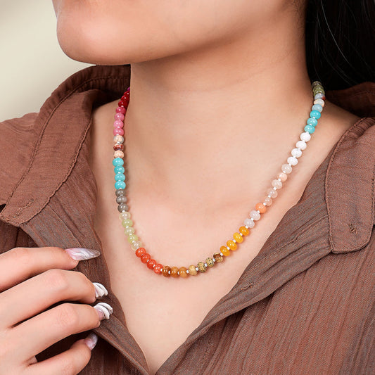 Blush Beam Stone Necklace