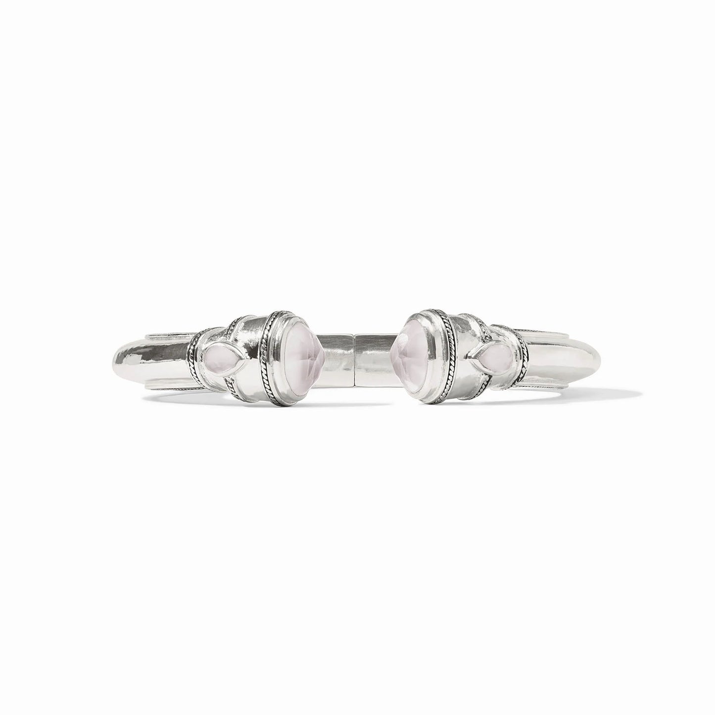Cannes Demi Cuff Silver with Iridescent Clear Crystal