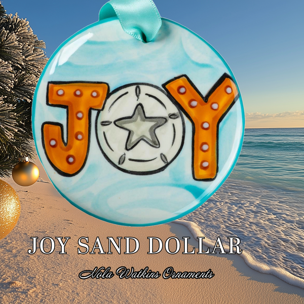 Joy Sand Dollar Hand-Painted Ornament