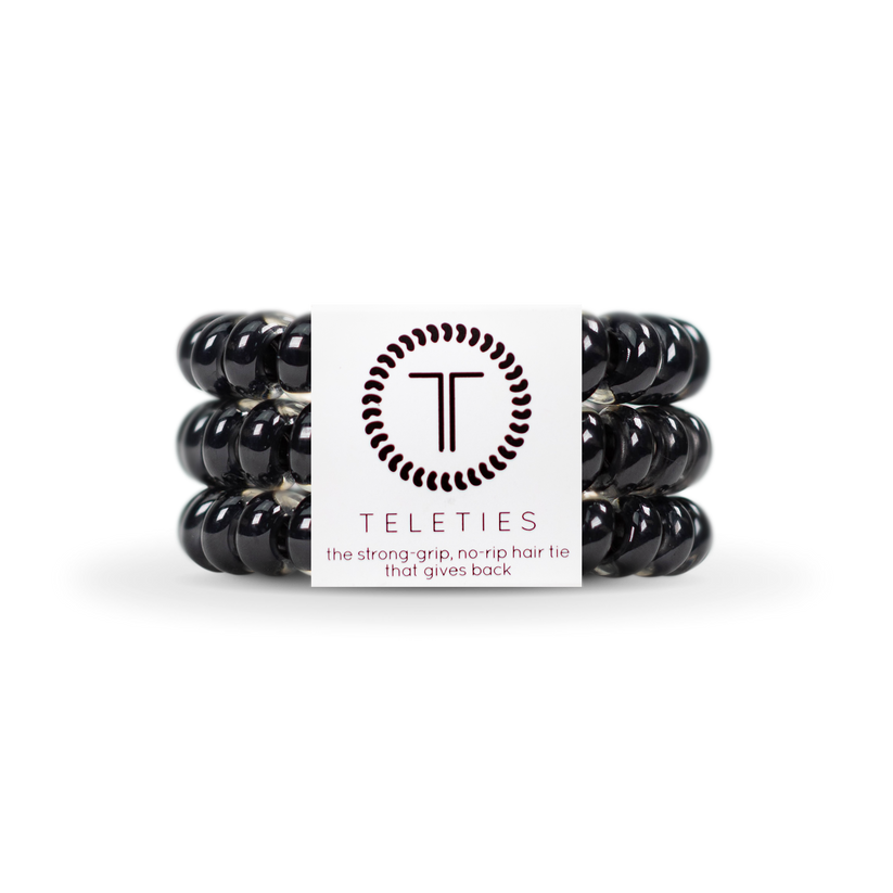 Jet Black Hair Ties Large