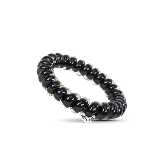 Jet Black Hair Ties Large