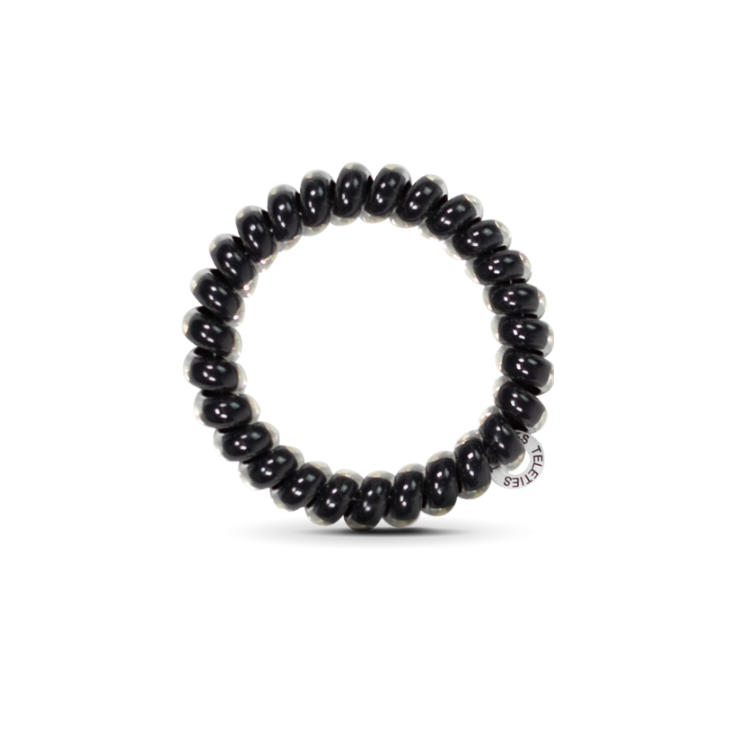 Jet Black Hair Ties Large
