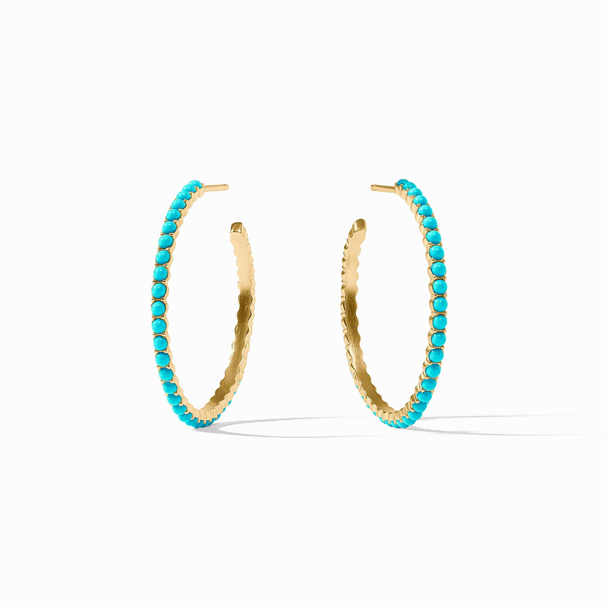Juliet Hoop Turquoise Gold