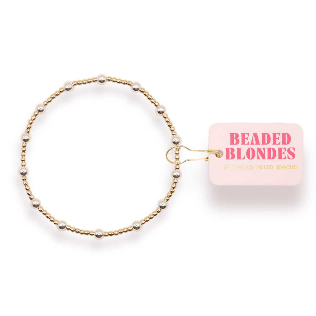 June Bracelet in Gold with Silver