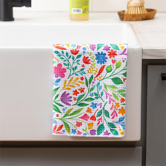 What She Shed Botanical Colors Kitchen Towel Quick Dry