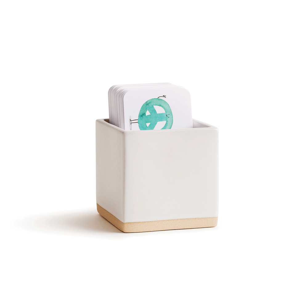 Little Notes Ceramic Holder - White
