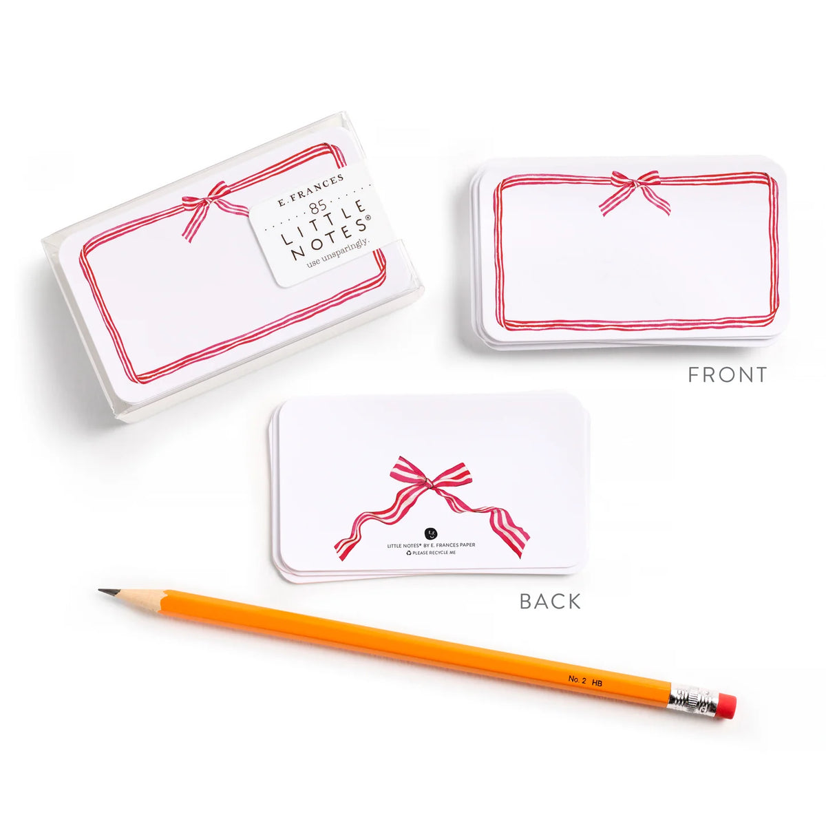 Red Ribbon Candy Little Notes – Boxed Set of 55 Mini Notecards