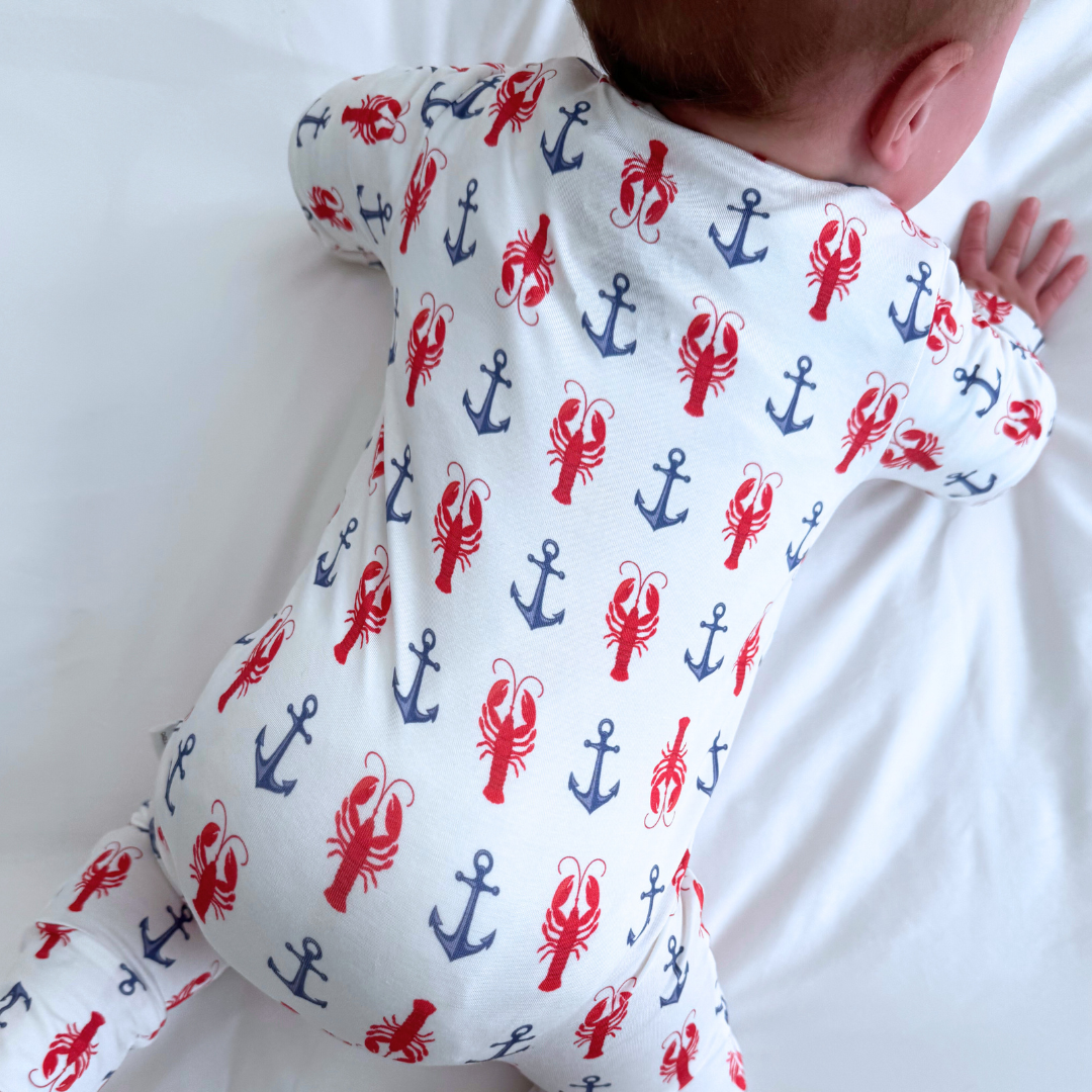 Lobster & Anchor Zippered Romper
