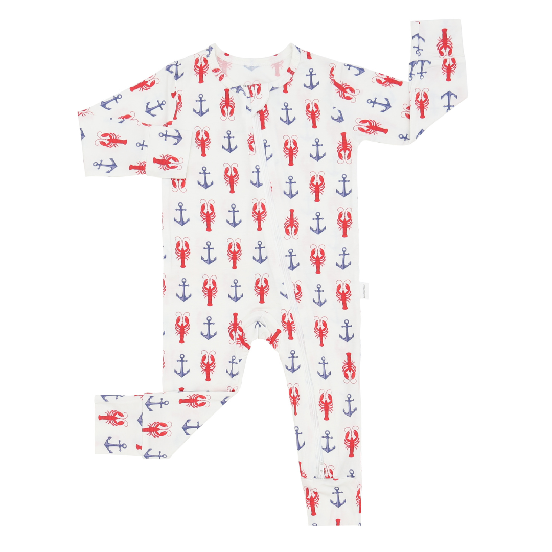 Lobster & Anchor Zippered Romper