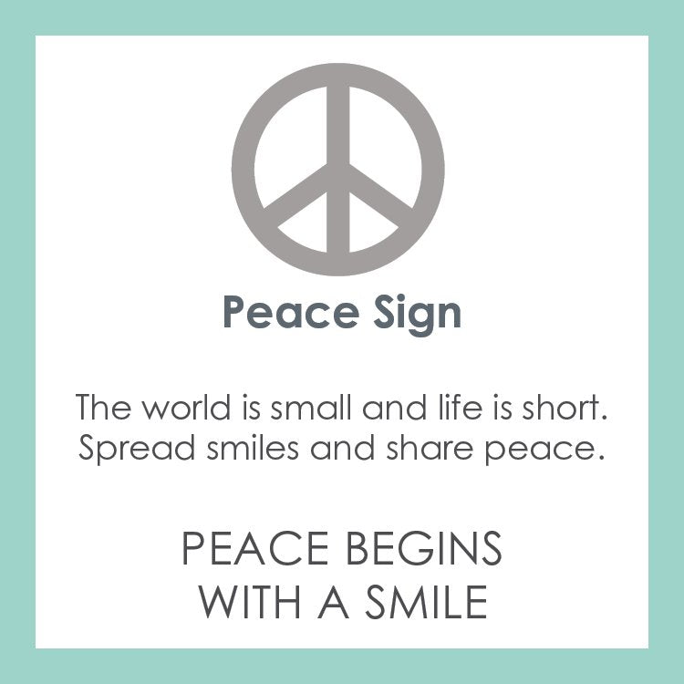 Peace Sign Silver Pendant