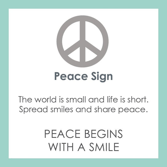 Peace Sign Silver Pendant
