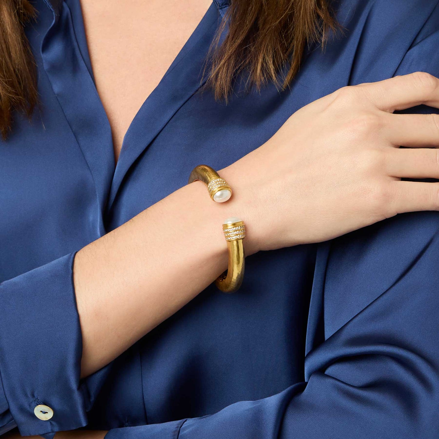 Luna Demi Cuff Iridescent Sapphire Blue