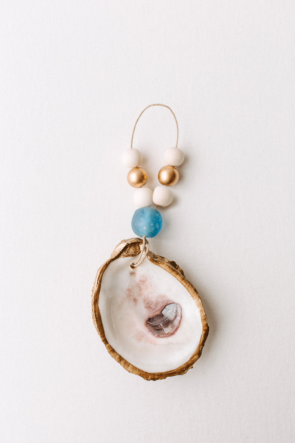Oyster Shell Napkin Ring / Ornament Harbour Blue