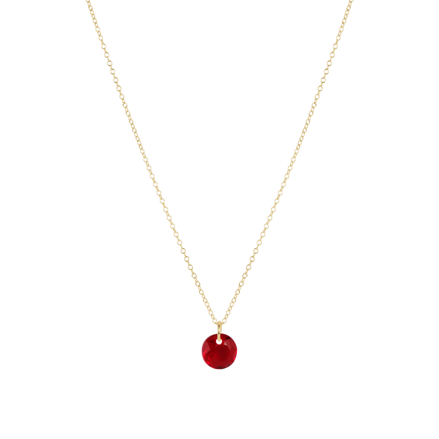 16" Necklace Gold - Reflection Small Charm - January