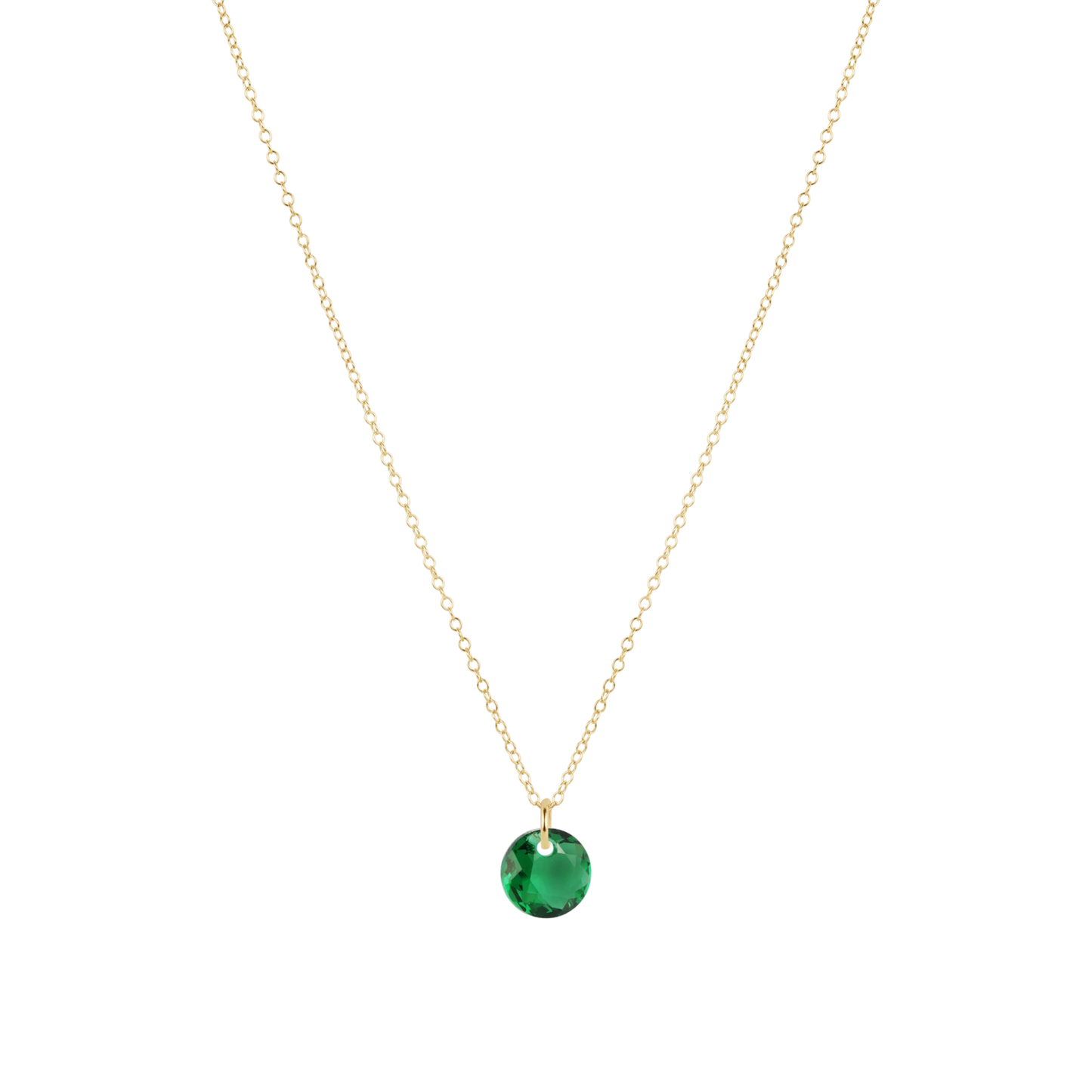 16" Necklace Gold - Reflection Small Charm - May