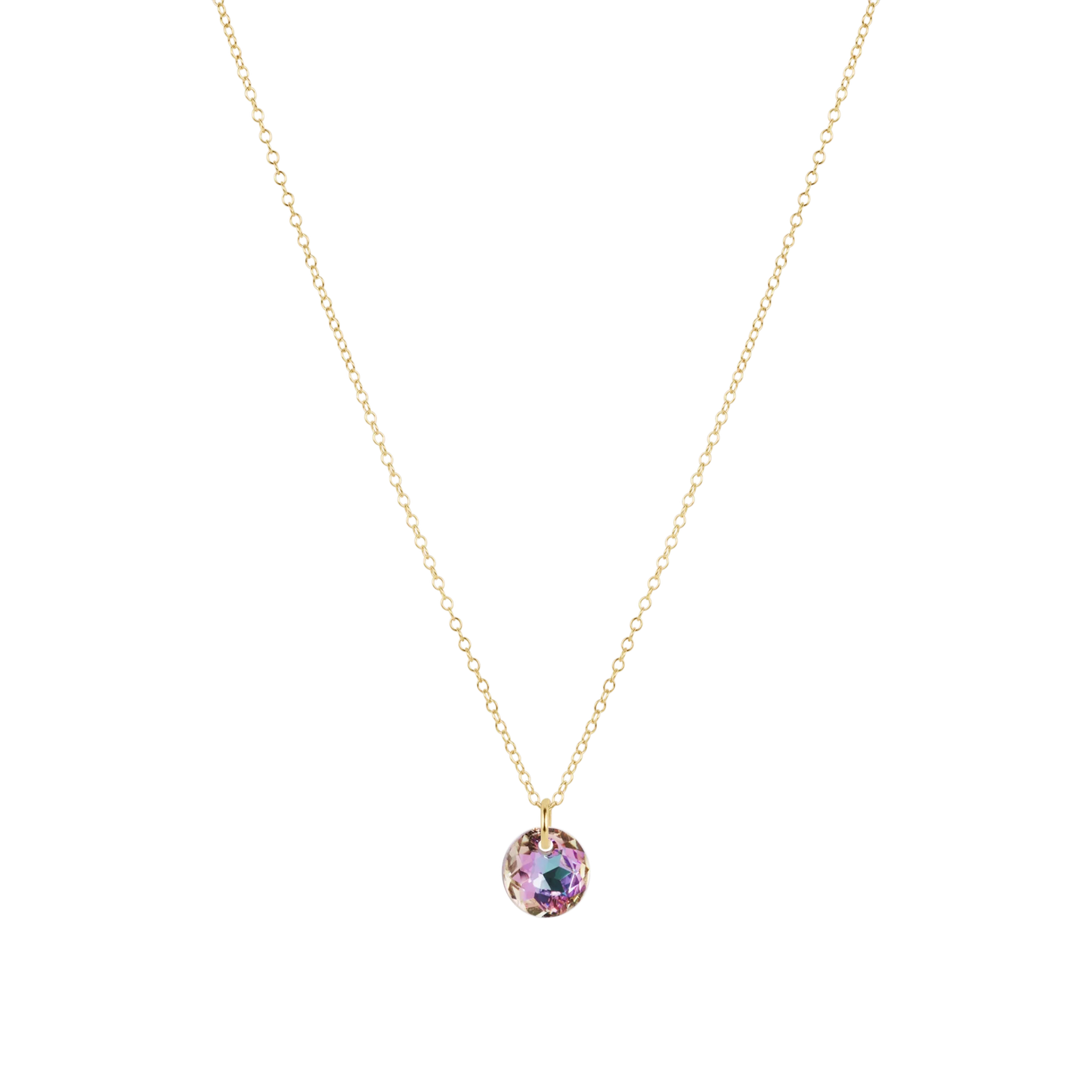 16" Necklace Gold - Reflection Small Charm - June