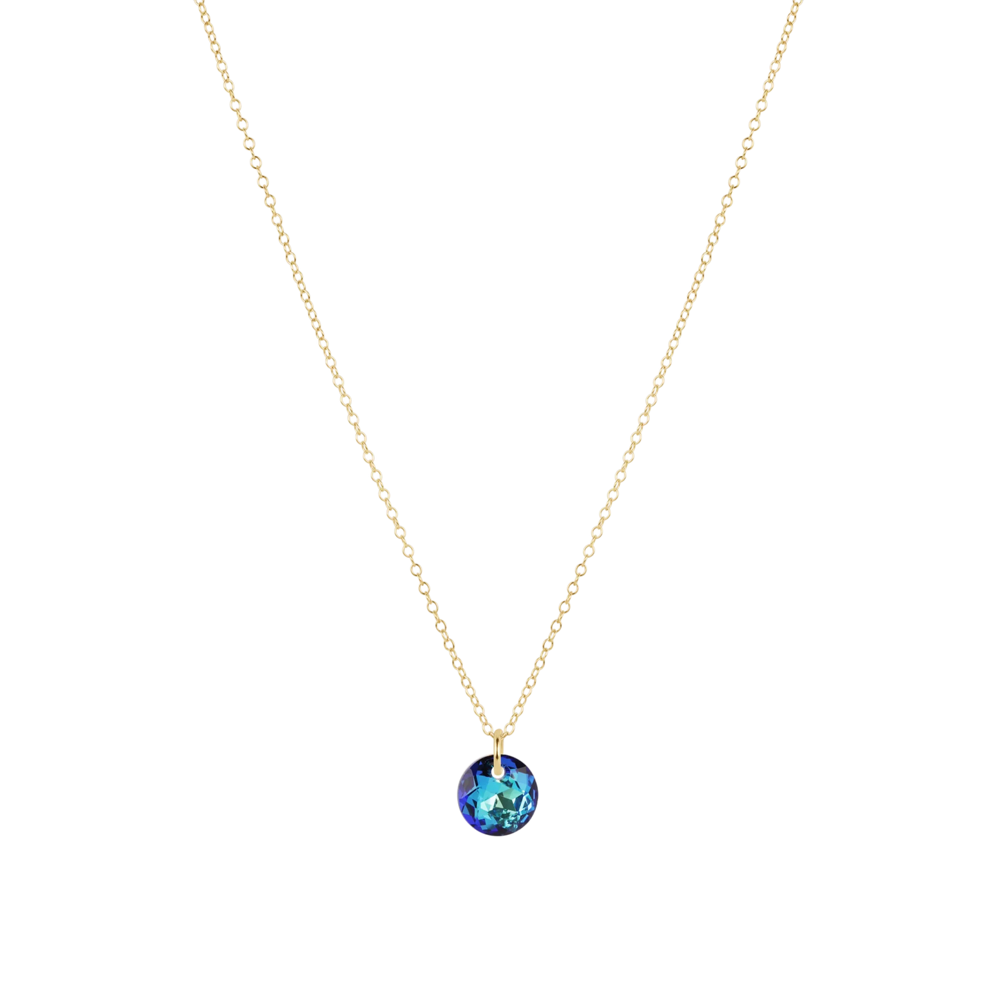16" Necklace Gold - Reflection Small Charm - December