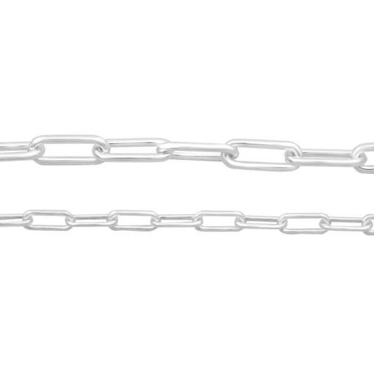 Oval Chain Silver, 5.2mm (Paperclip)