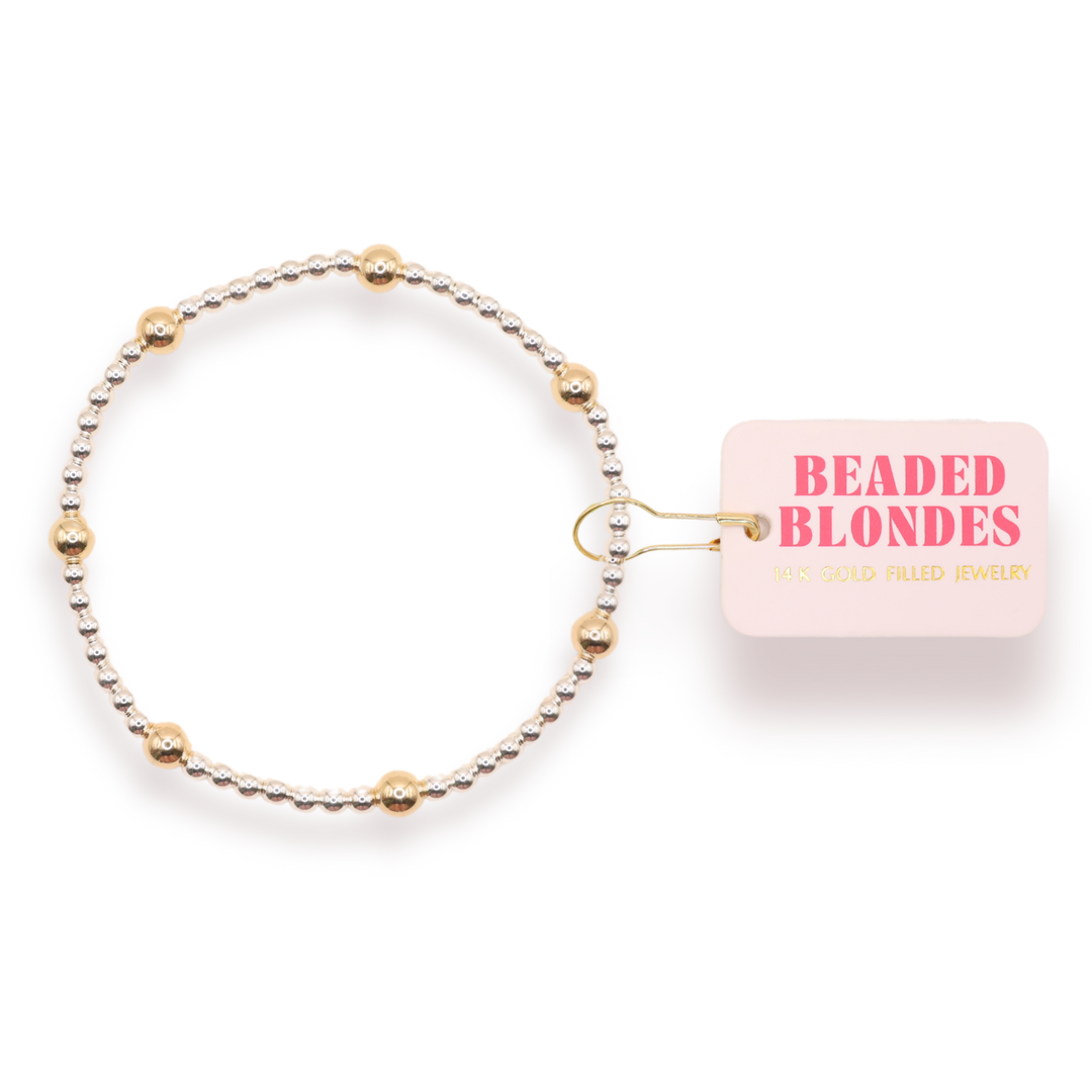 Olive Bracelet in Silver with Gold