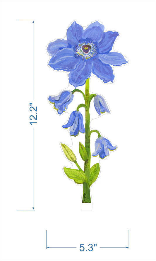 Purple Clematis | 0.25in. Acrylic Floral - Large