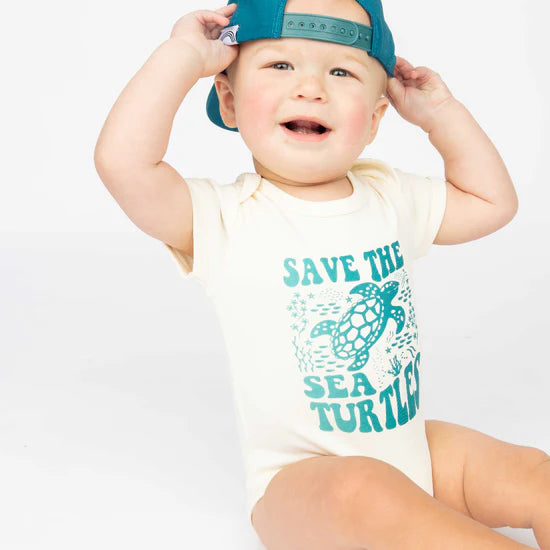 Save the Sea Turtles Cotton Baby Onesie